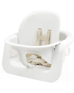 Sedia Evolutiva Steps con Baby Set Vassoio e Imbracatura - Bianco e Naturale - Dai 6 Mesi