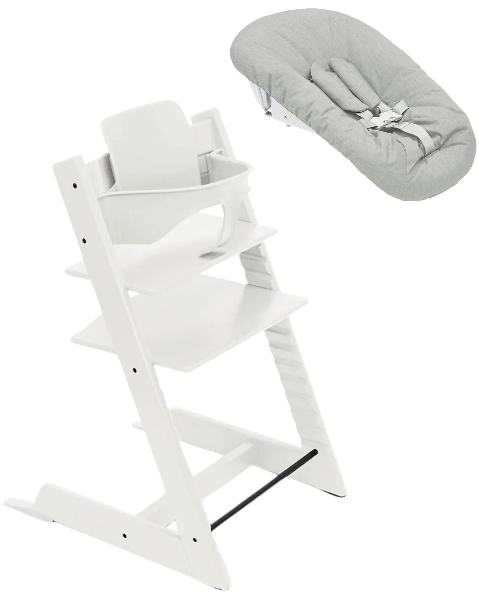 Sedia Evolutiva Tripp Trapp Bianco in Faggio + Baby Set + Newborn Set