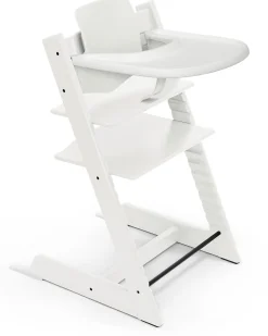 Sedia Evolutiva Tripp Trapp Bianco in Faggio + Baby Set + Vassoio Bianco - 6M+