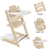 Sedia Evolutiva Tripp Trapp Naturale in Faggio + Baby Set + Vassoio Bianco - 6M+