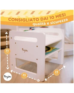 Sedia Montessori Evolutiva - Bianco - Cresce Con Il Tuo Bambino