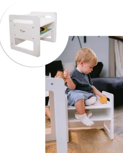 Sedia Montessori Evolutiva - Bianco - Cresce Con Il Tuo Bambino