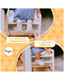 Sedia Montessori Evolutiva - Bianco - Cresce Con Il Tuo Bambino