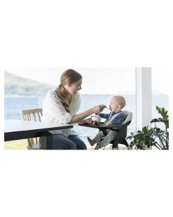 Seggiolone Clikk - Black Natural - da 6 Mesi a 3 Anni - Legno Massiccio