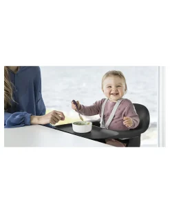 Seggiolone Clikk - Black Natural - da 6 Mesi a 3 Anni - Legno Massiccio