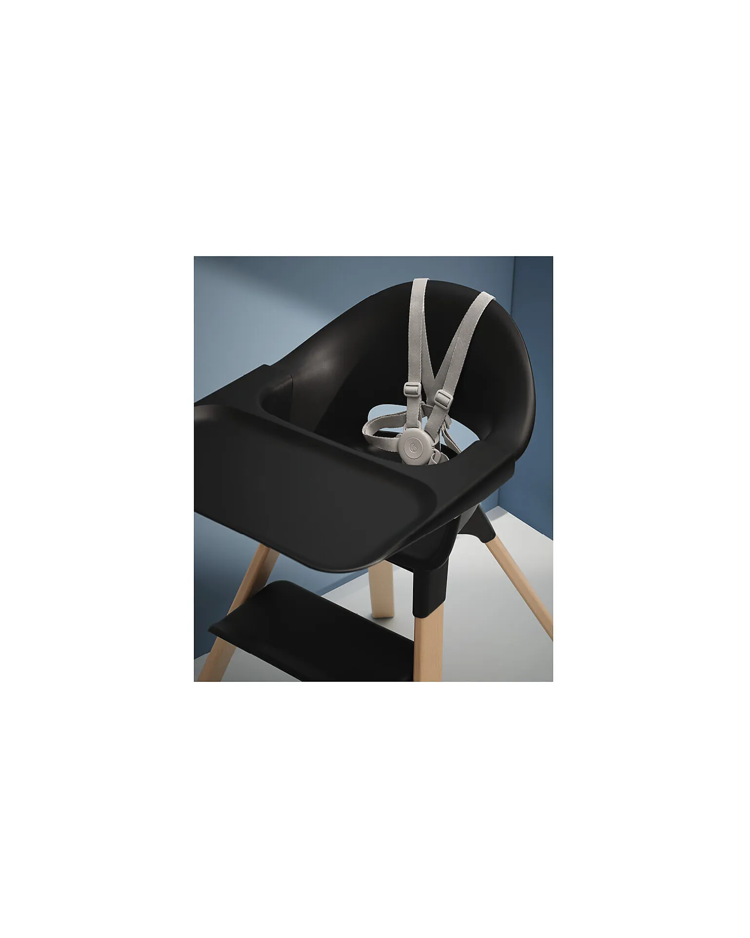 Seggiolone Clikk - Black Natural - da 6 Mesi a 3 Anni - Legno Massiccio