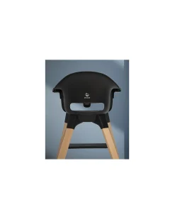 Seggiolone Clikk - Black Natural - da 6 Mesi a 3 Anni - Legno Massiccio