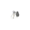 Seggiolone Clikk - Cloud Grey - da 6 Mesi a 3 Anni - Legno Massiccio