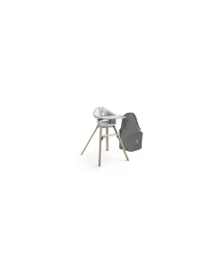 Seggiolone Clikk - Cloud Grey - da 6 Mesi a 3 Anni - Legno Massiccio