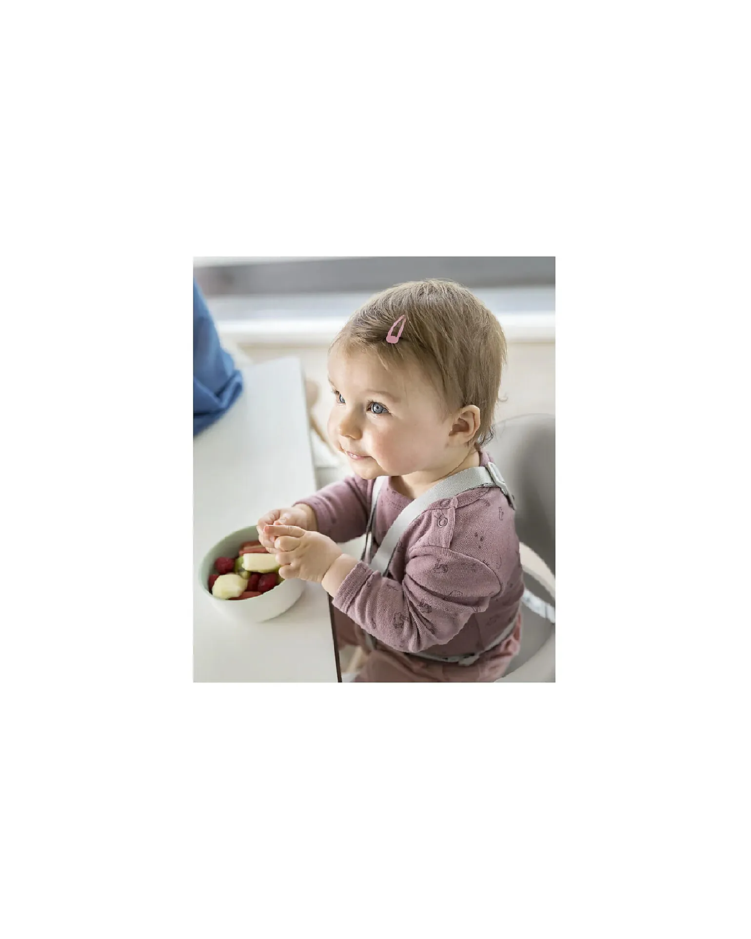 Seggiolone Clikk - Cloud Grey - da 6 Mesi a 3 Anni - Legno Massiccio