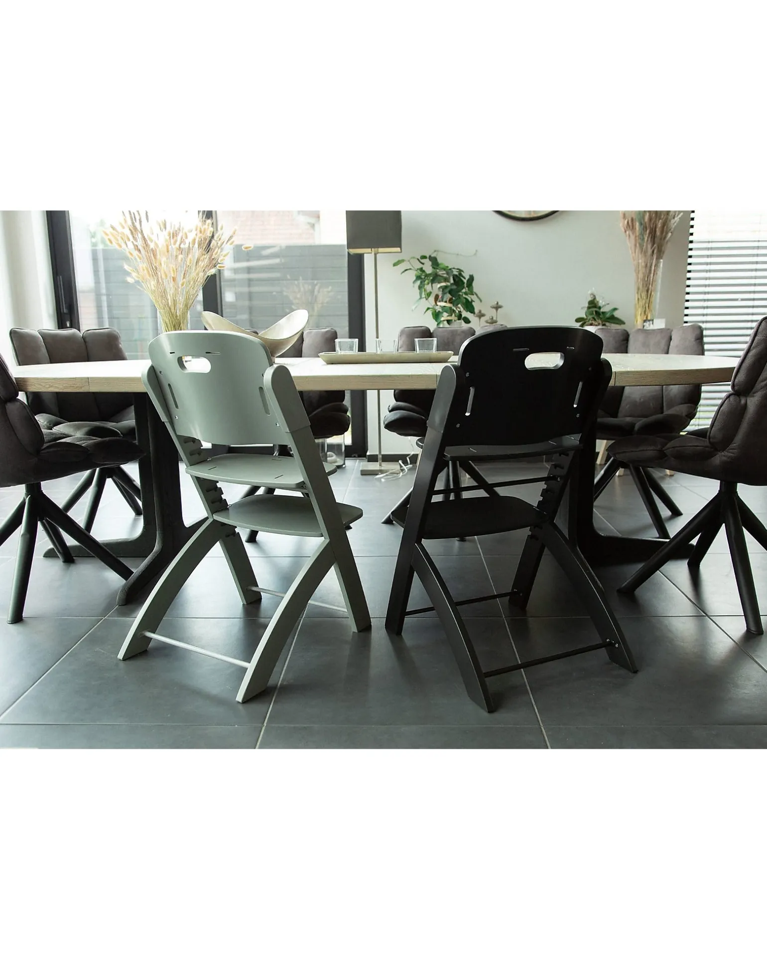 Seggiolone Evolutivo Evosit + Vassoio per Pappa - Stone Grey - 53x45x86 cm - da 6 Mesi