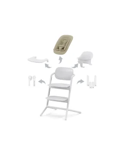 Seggiolone Evolutivo Lemo 4in1 - All White / White