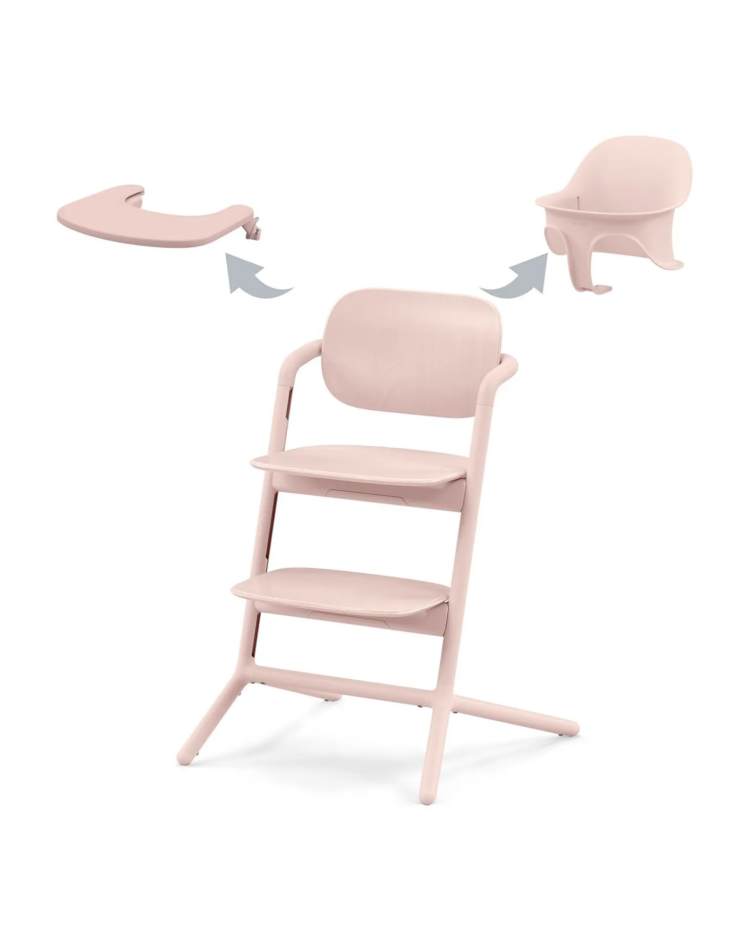 Seggiolone Evolutivo Lemo 3in1 - Pearl Pink/Light Pink