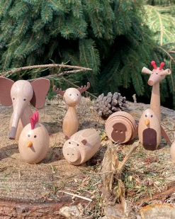 Set Amici Animali in Legno di Faggio FSC - 10 Pezzi - +3 Anni
