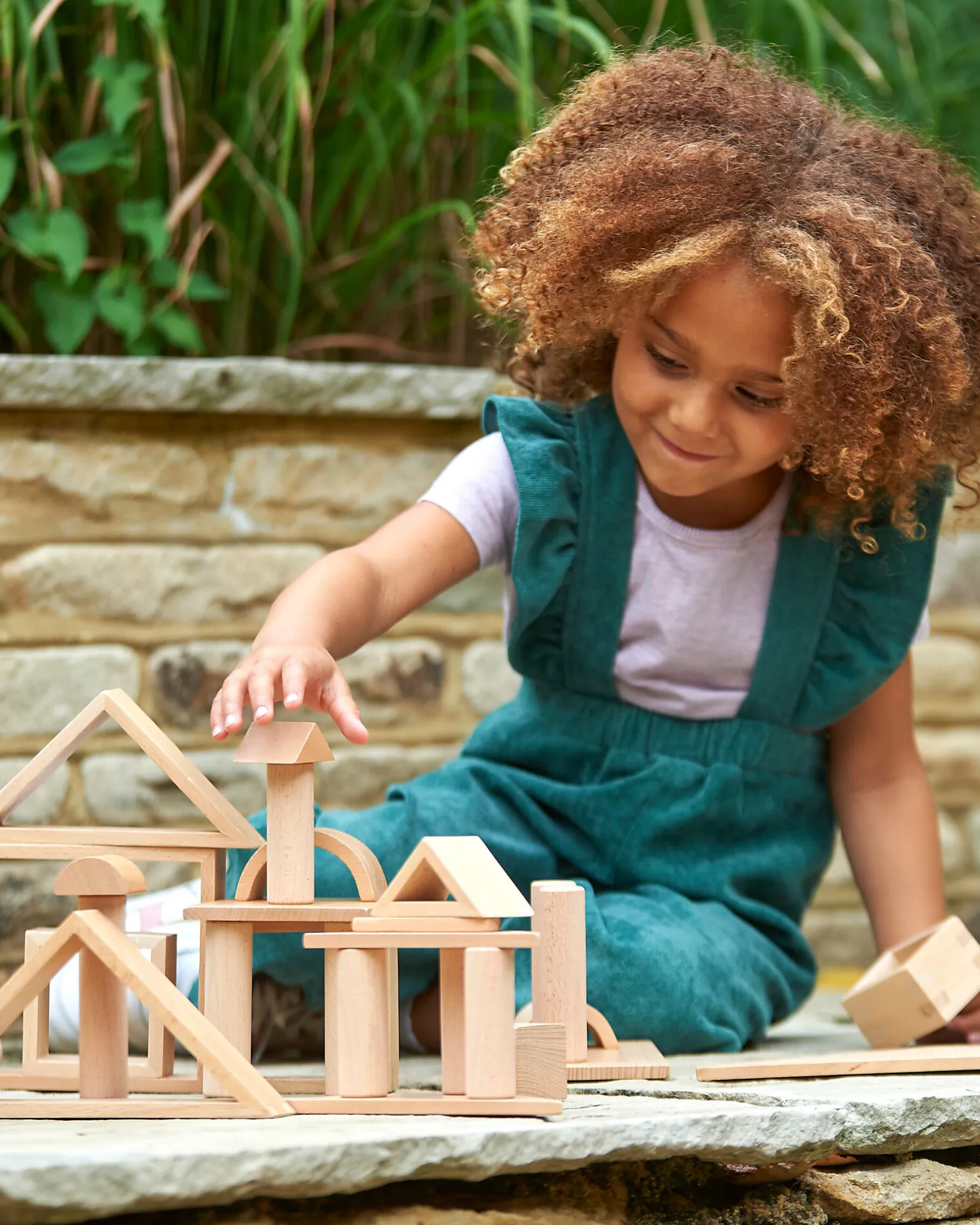 Set Architetto in Legno Massello di Faggio - Natural - 28 Pezzi - 12m+
