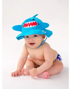 Set Baby Costumino Contenitivo + Cappellino, Squalo - UPF 50+