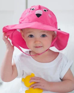 Set Baby Costumino Contenitivo + Cappellino, Fenicottero - UPF 50+