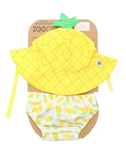 Set Baby Costumino Contenitivo + Cappellino - Ananas - UPF 50+