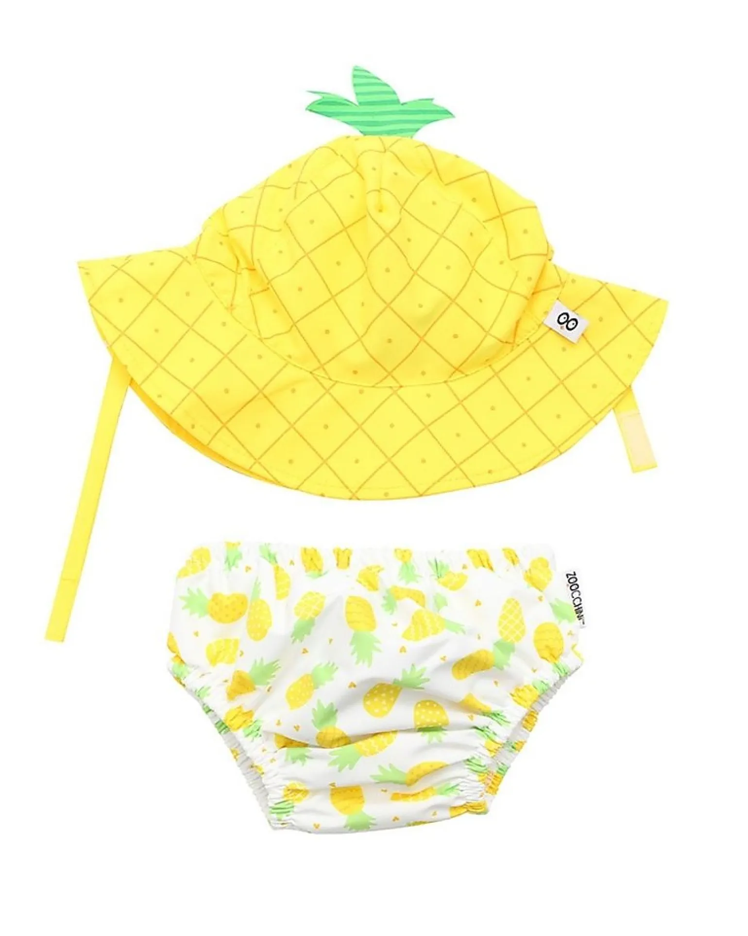 Set Baby Costumino Contenitivo + Cappellino - Ananas - UPF 50+