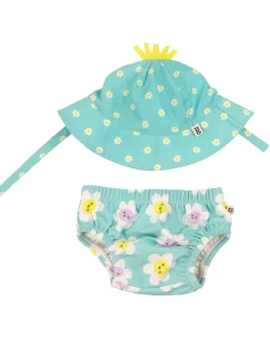 Set Baby Costumino Contenitivo + Cappellino - Margherita - UPF 50+