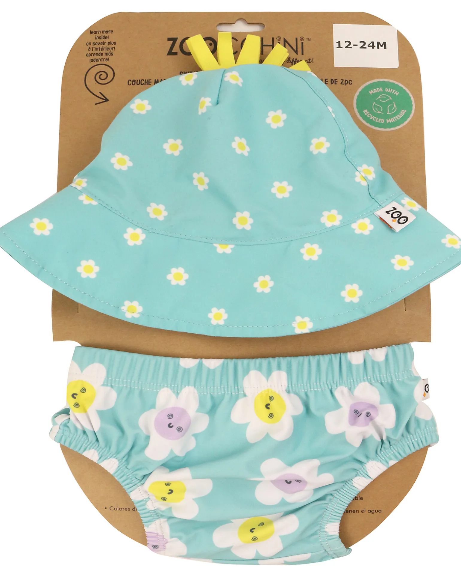 Set Baby Costumino Contenitivo + Cappellino - Margherita - UPF 50+