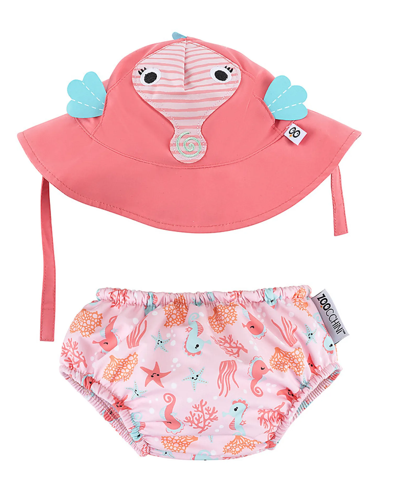 Set Baby Costumino Contenitivo + Cappellino - Cavalluccio Marino - UPF 50+