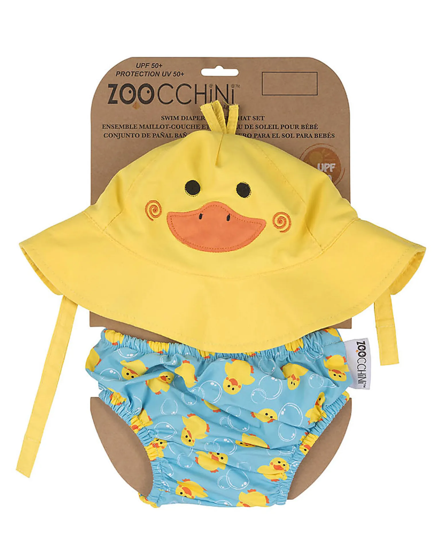 Set Baby Costumino Contenitivo + Cappellino, Anatroccolo - UPF 50+