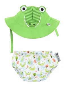 Set Baby Costumino Contenitivo + Cappellino - Alligatore - UPF 50+