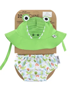 Set Baby Costumino Contenitivo + Cappellino - Alligatore - UPF 50+