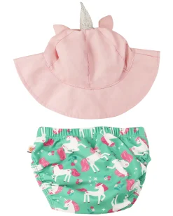 Set Baby Costumino Contenitivo + Cappellino - Unity l'Unicorno - UPF 50+