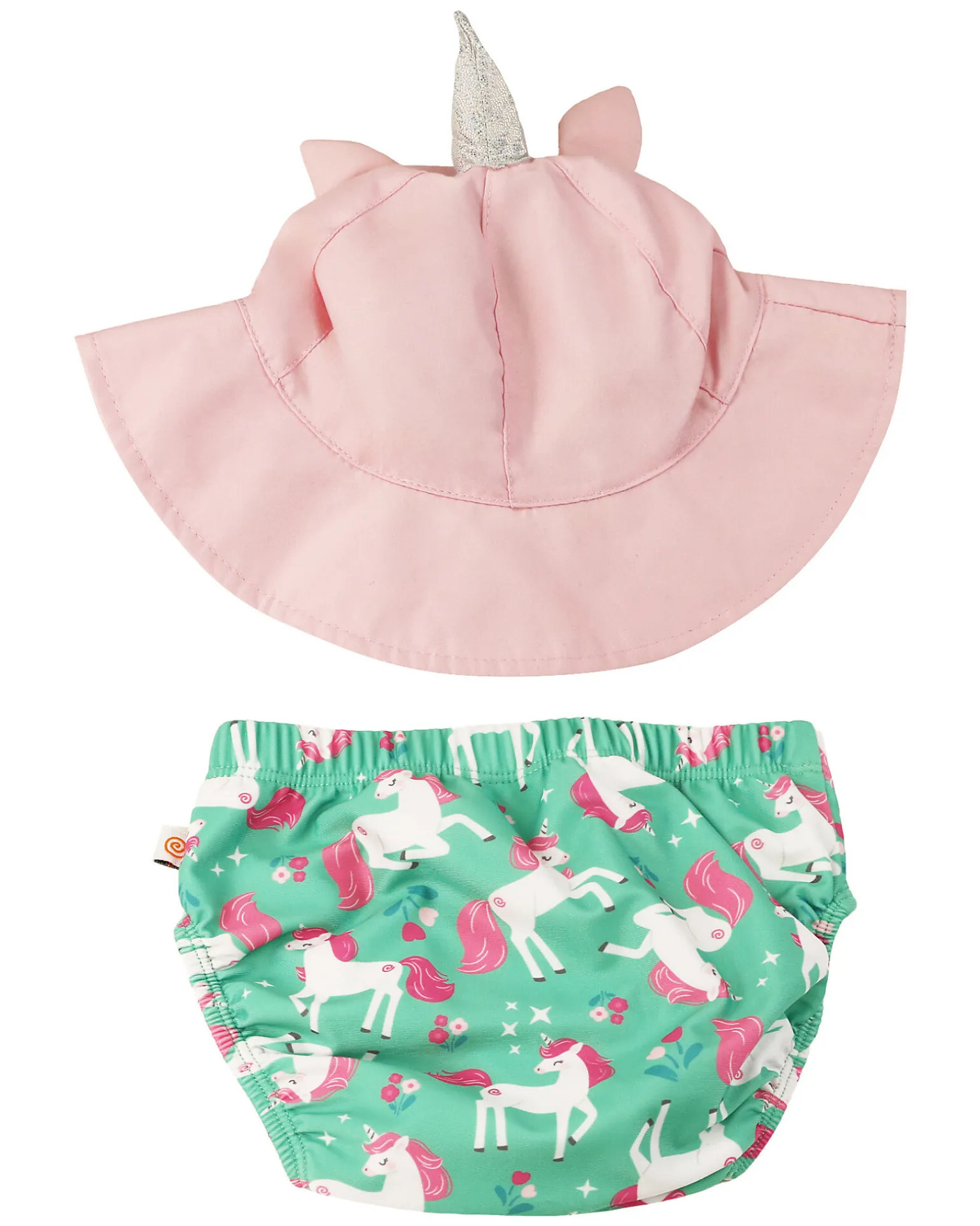 Set Baby Costumino Contenitivo + Cappellino - Unity l'Unicorno - UPF 50+