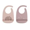 Set 2 Bavagli Impermeabili - Ozzo - Cipria - Silicone Alimentare - con Tasca