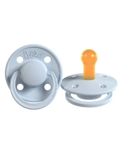 Set 2 Ciucci - Tettarella Ciliegia in Gomma Naturale - Celeste e Mandorla - Fatto in Danimarca - Senza PBA, PVC e Flatati