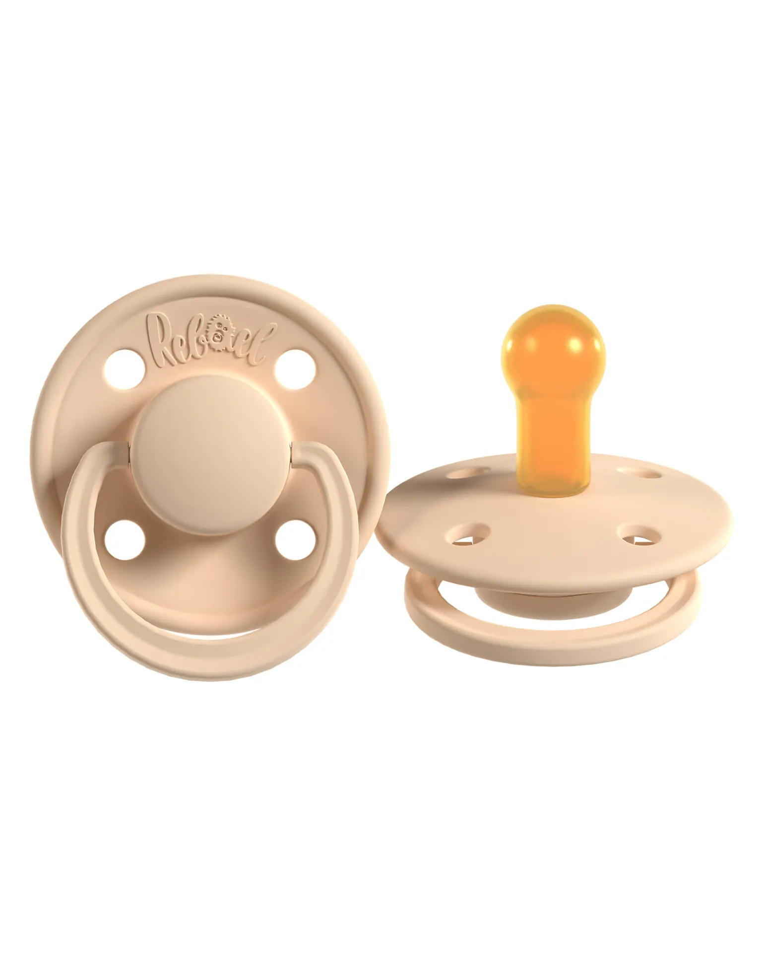Set 2 Ciucci - Tettarella Ciliegia in Gomma Naturale - Celeste e Mandorla - Fatto in Danimarca - Senza PBA, PVC e Flatati