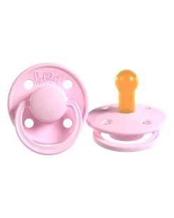 Set 2 Ciucci - Tettarella Ciliegia in Gomma Naturale - Rosa e Panna - Fatto in Danimarca Senza PBA, PVC e Flatati