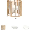 Set Completo Culla Sleepi Mini Natural + Materassino + Lenzuolo Bianco