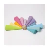 Set Coni Foresta Arcobaleno - Pastello - Legno d'Acero FSC