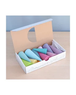 Set Coni Foresta Arcobaleno - Pastello - Legno d'Acero FSC