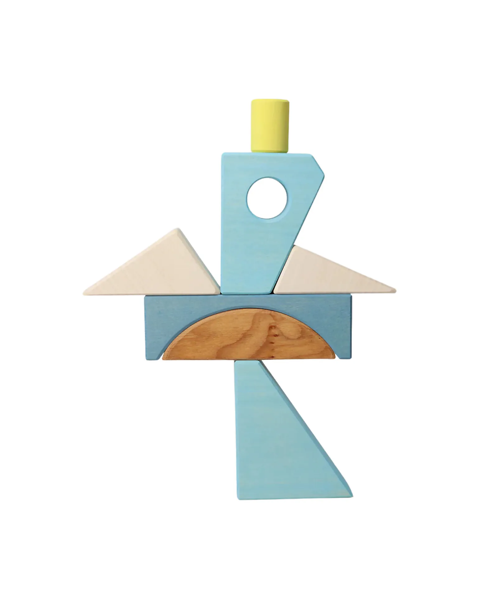 Set Costruzioni Blu - Ispirato al Mare - Legno - 1+ anni