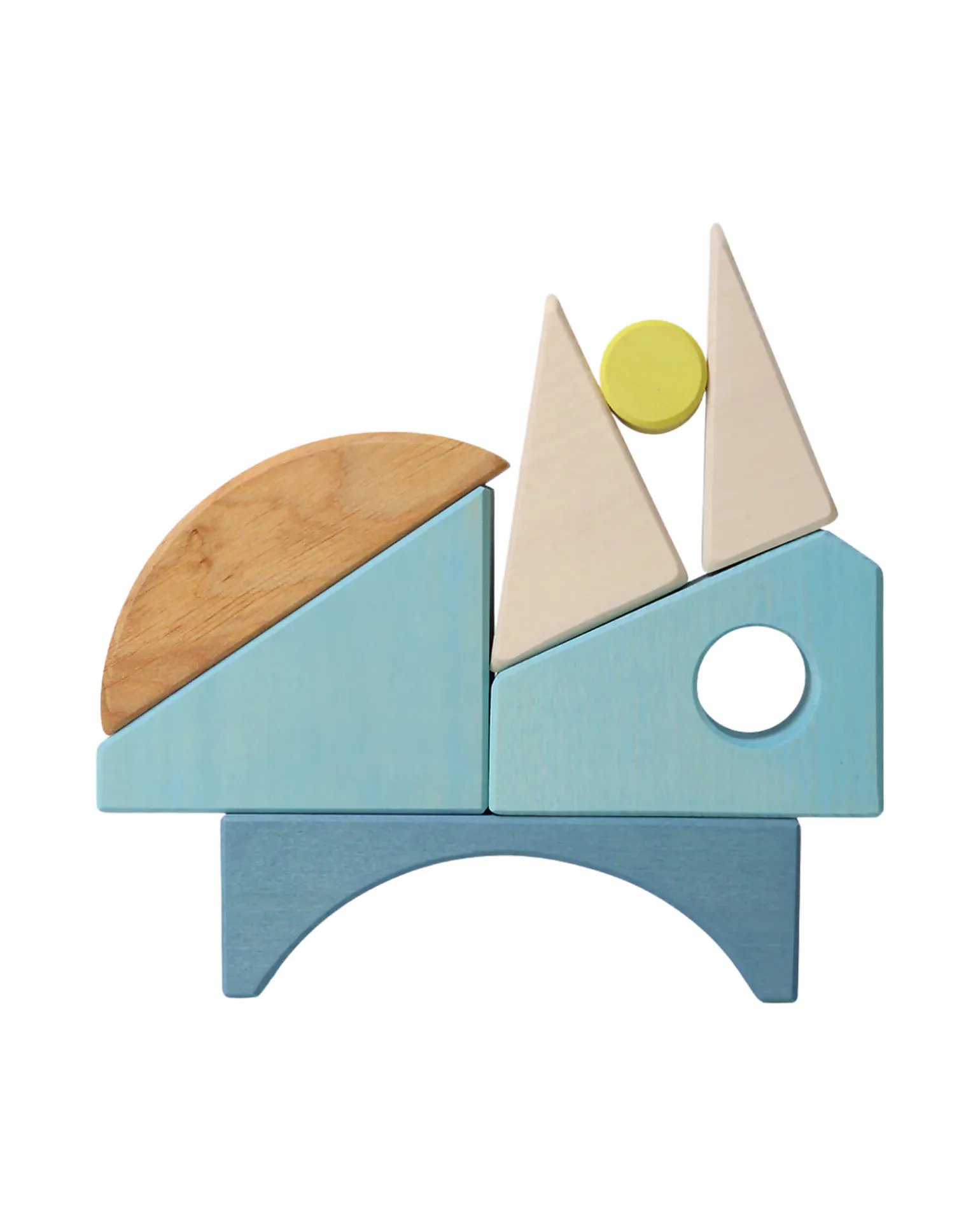 Set Costruzioni Blu - Ispirato al Mare - Legno - 1+ anni