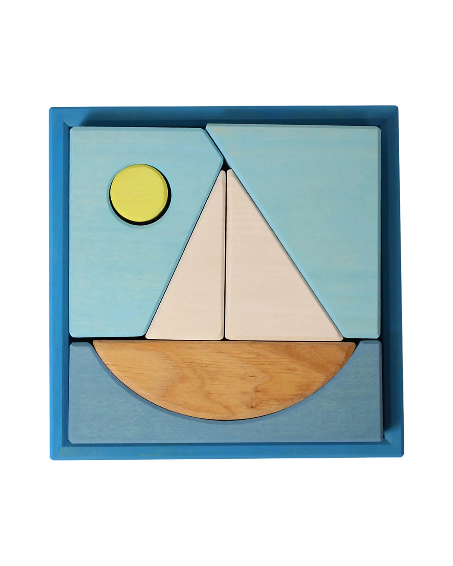 Set Costruzioni Blu - Ispirato al Mare - Legno - 1+ anni