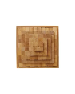 Set Costruzioni in Legno Piramide - Large - Naturale - 100 Pezzi