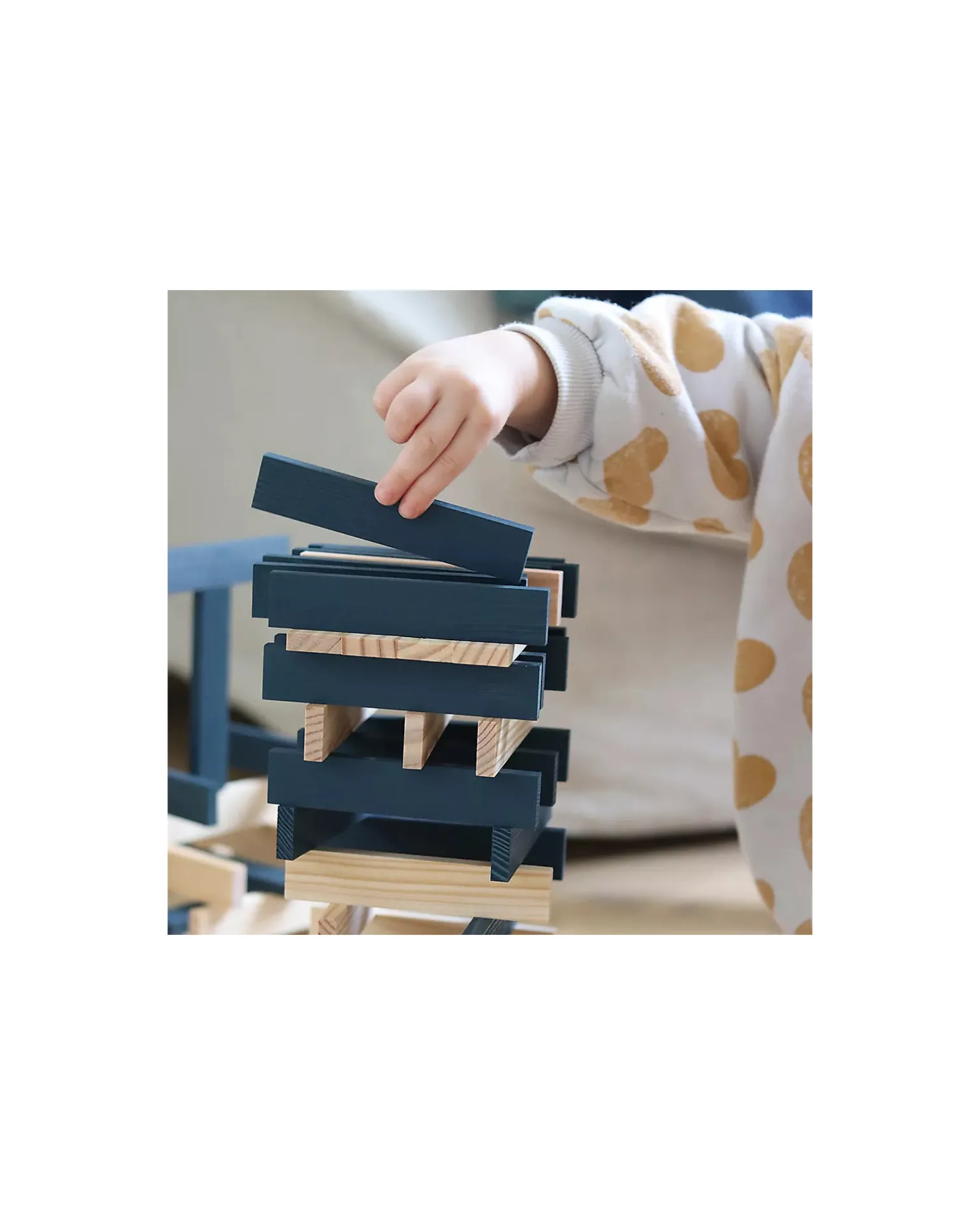 Set Costruzioni 40 Pezzi - Blu - Legno - Educativo e Divertente!