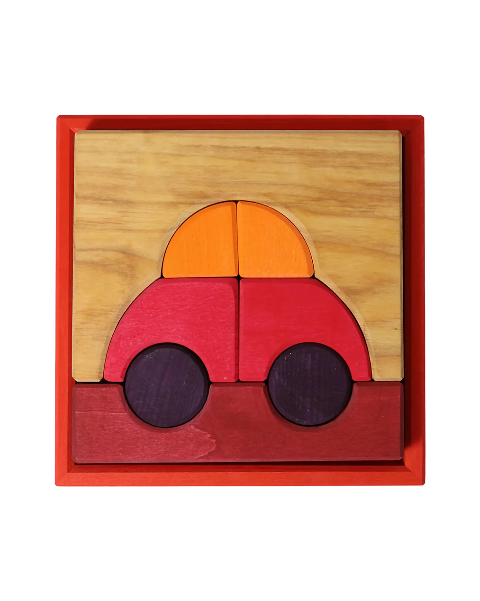 Set Costruzioni Rosso - Macchina - Legno - 1+ anni