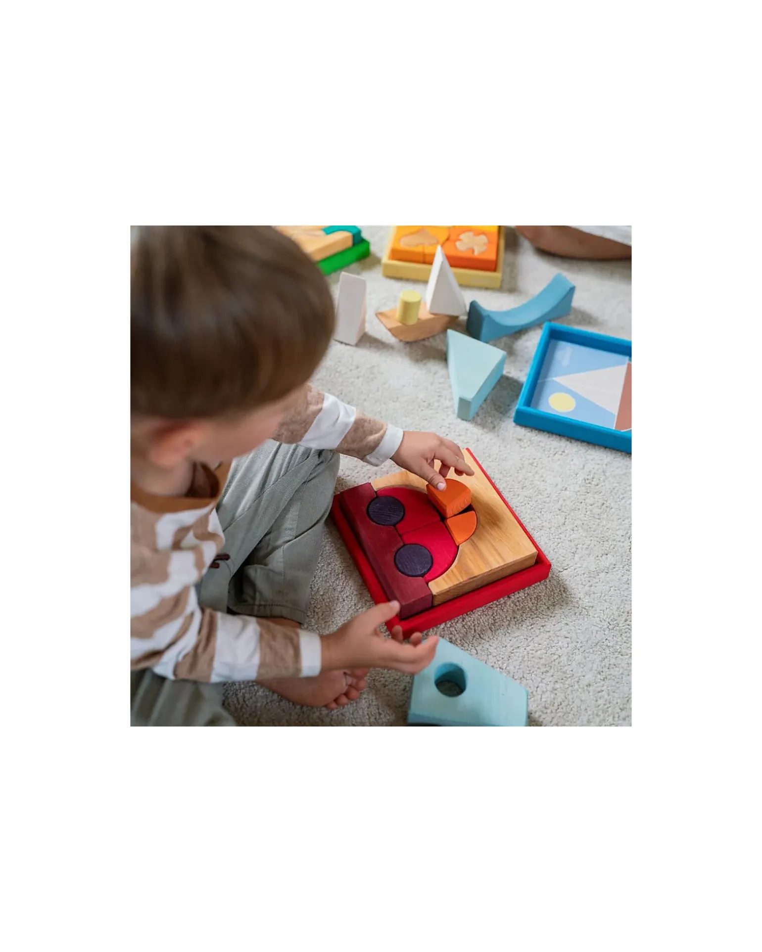 Set Costruzioni Rosso - Macchina - Legno - 1+ anni