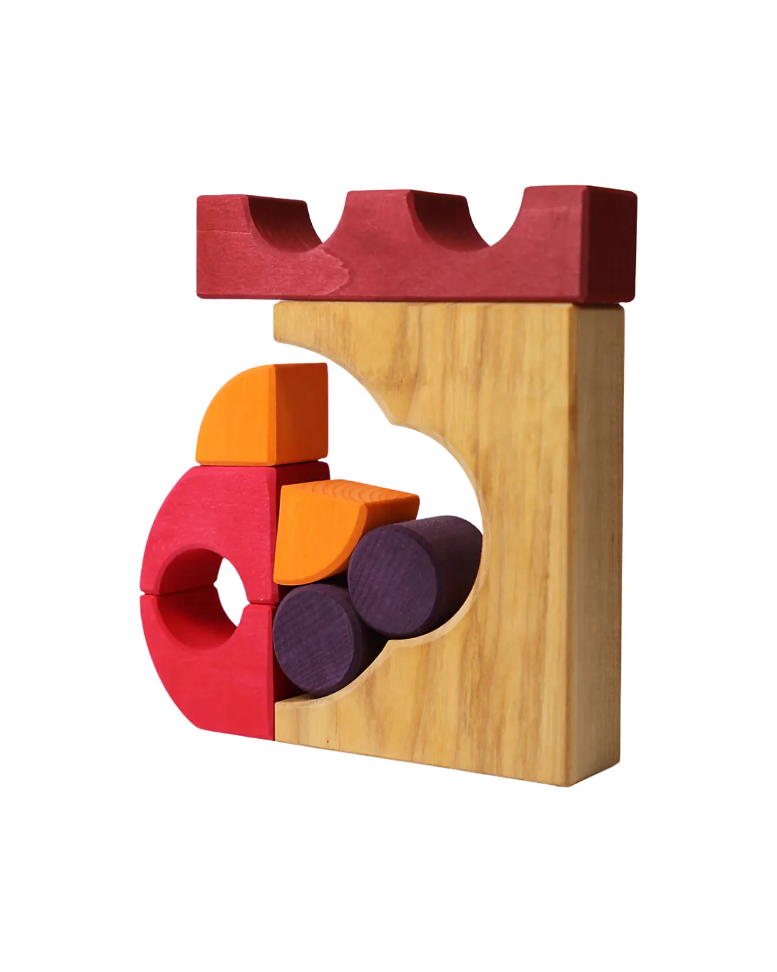 Set Costruzioni Rosso - Macchina - Legno - 1+ anni