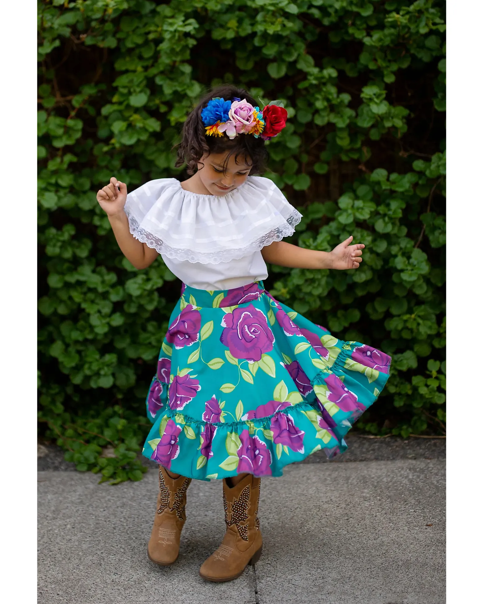 Set Costume - Frida the Artist - T-shirt/Gonna e Fascia per Capelli