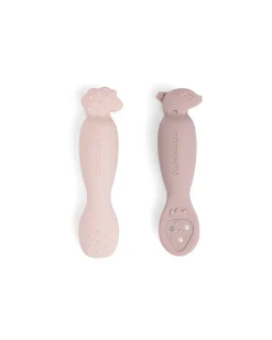 Set 2 Cucchiai da Apprendimento in Silicone - Tiny Farm - Cipria