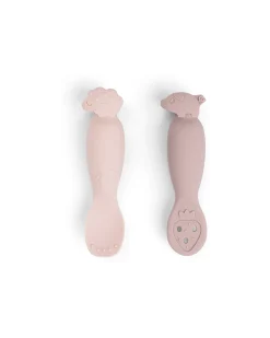 Set 2 Cucchiai da Apprendimento in Silicone - Tiny Farm - Cipria
