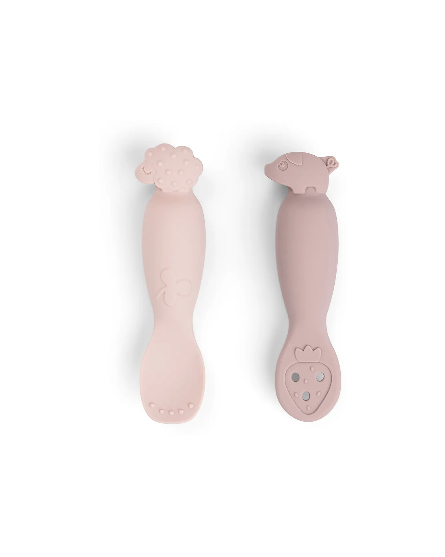 Set 2 Cucchiai da Apprendimento in Silicone - Tiny Farm - Cipria